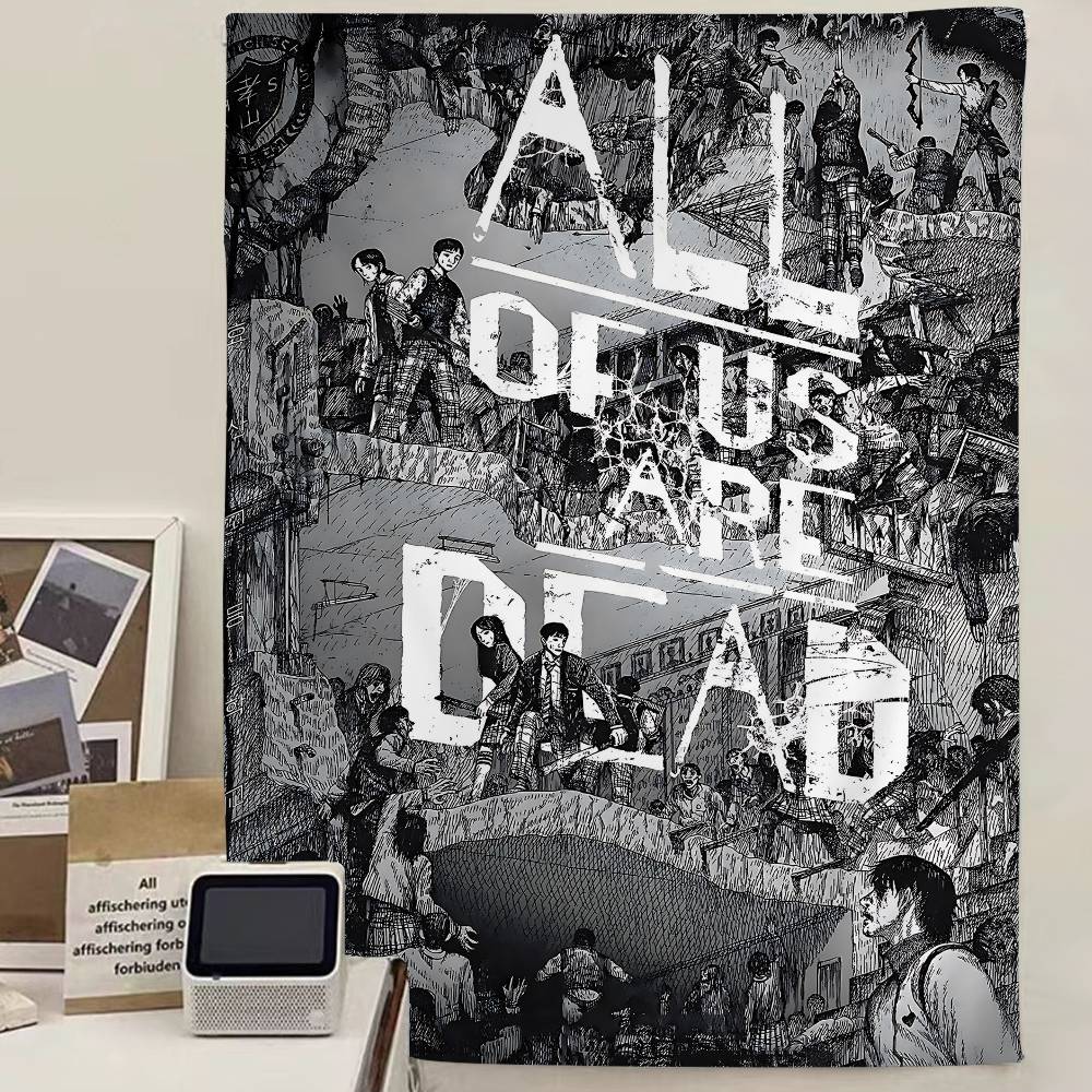 

All Of Us Are Dead TV Drama Colorful Tapestry Wall Hanging Bohemian Wall Tapestries Mandala Wall Art Decor 74x94cm(29x37in)