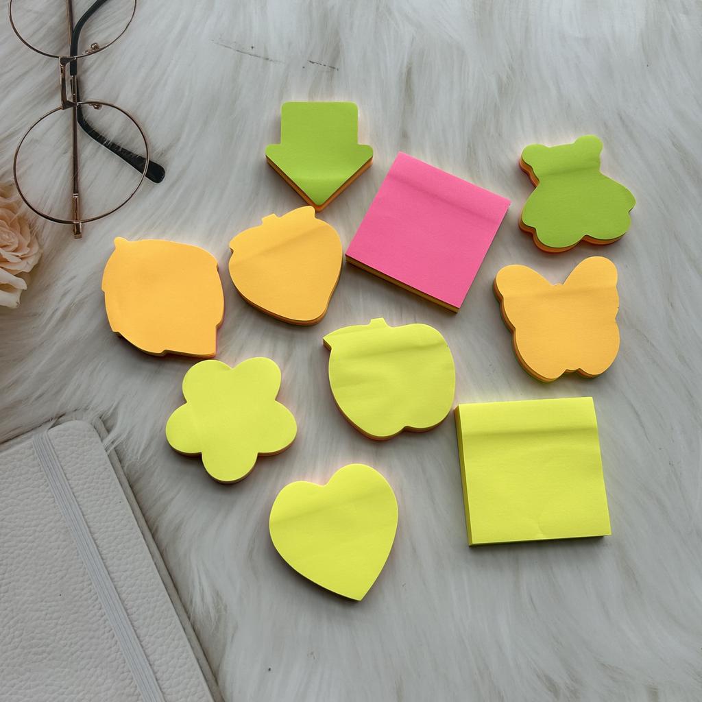 100 sheets Colorful Sticky Notes Self Sticky Notes Heart Arrow Creative Notepads Planner Sticker For Office School Supplies