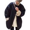 Women's 2025 Korean Style Stand Collar Plus Velvet Mid-Length Winter Parka Jacket - Trendy, Loose, and Slimming