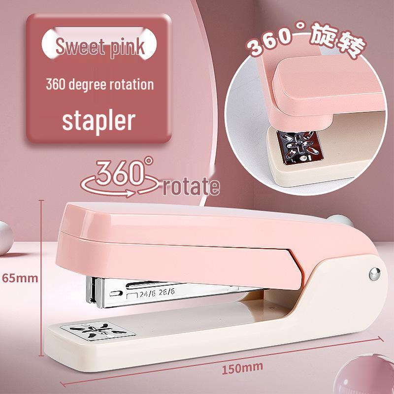 Effort-Saving 360° Rotating Stapler & Staple Remover - Large Size, Durable ABS Material for Students