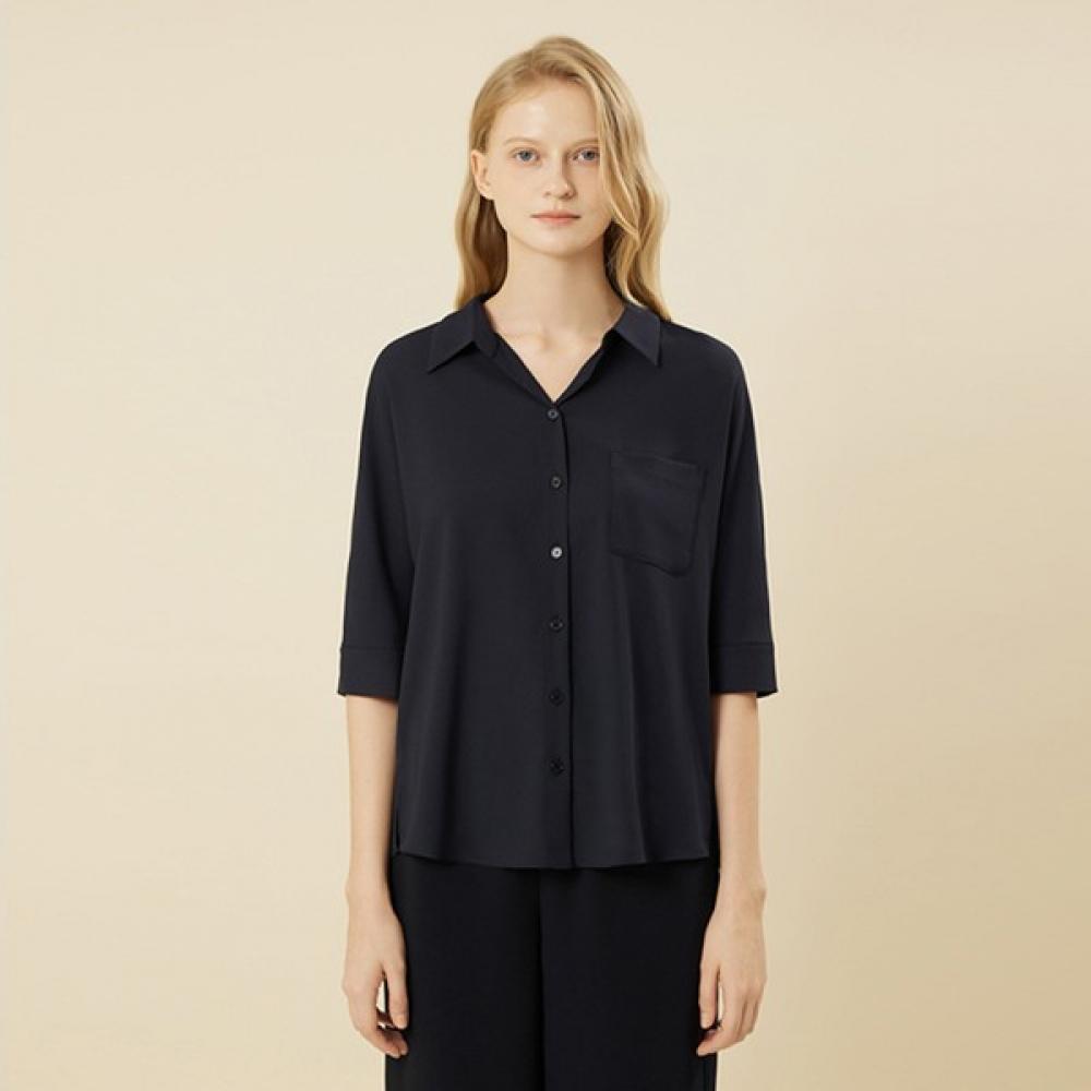 

She S miSS Open Collar baSic Shirt SwwStn22030 Ivory/55