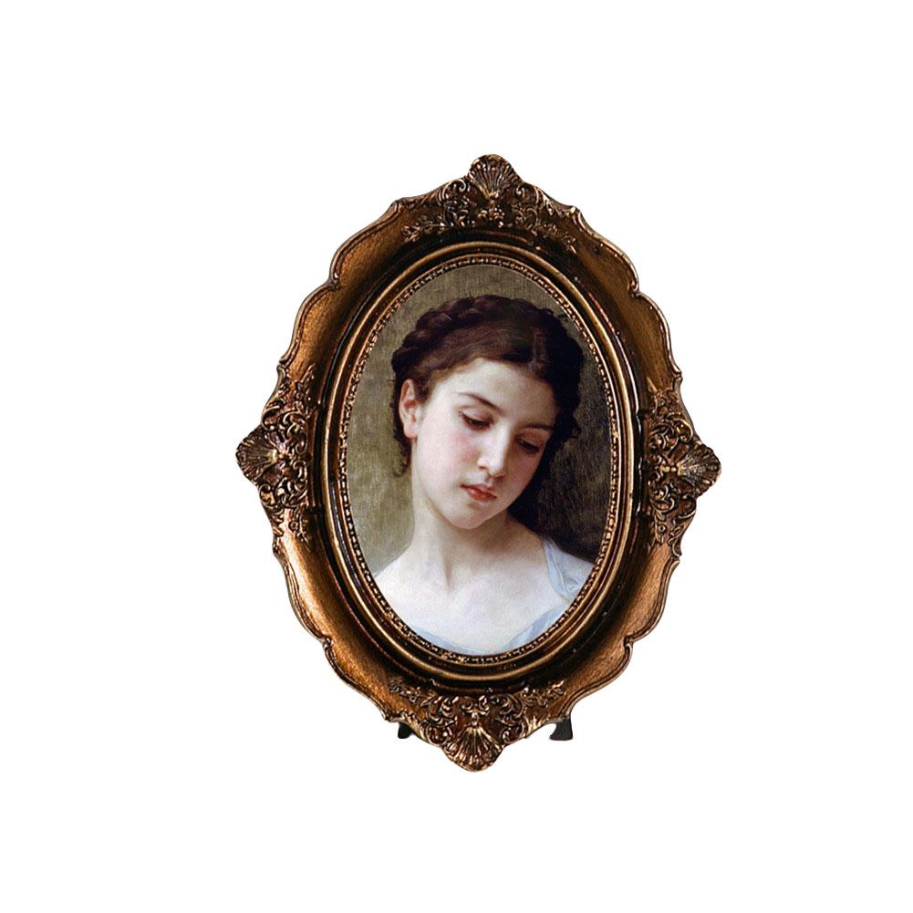 For Anniversaries European Style Frame Oval Photo Frame Vintage Interior Design Elegant Frame Versatile Display