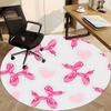 1pc Balloon Dogs Office Round Rug, Carpet for Office, Gaming, Lightweight Round Floor Mat yy260205053
