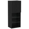 TV Cabinet Set 4 Pcs Black Oak Effect Particleboard