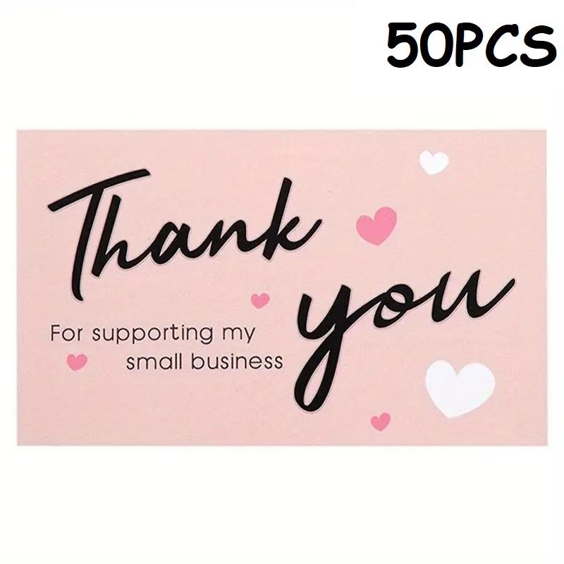 50PCS Thank You Cards Small Business Gift Cards Wedding Thank You Card HK02