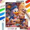 Donald Duck Candy Shop Pumpkin Handmade Diy Oil Painting Digital Painting Kit Home Living Room Entrance Decoration Hanging Painting