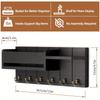 Solid Wood Wall-Mounted Organizer, Multi-Purpose Mail Key Hook Rack, Compact Storage Shelf for Bedroom Study Entryway Home Decor