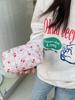 Quilted Cosmetic & Stationery Bag - Large Capacity, Cute Design for Girls