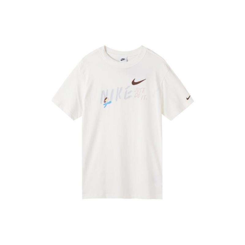 Nike Sportswear Drop Shoulder Sleeve T Shirt Women s Sail White FJ7714-133 EU M