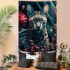Jungle BlueEyed Leopard Digital printing polyester wall tapestry suitable for use in living rooms bedrooms offices bars party