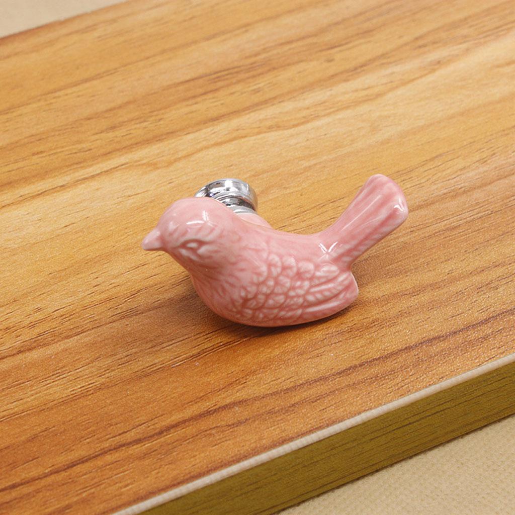 Bird Shape Ceramic Knobs DIY Door Drawer Cupboard Pull Handle Furniture Kitchen and