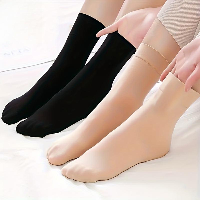 Dicke Strümpfe Frühling und Sommer Dicke kurze Strümpfe Dünne elastische atmungsaktive Socken Damen-Mittelrohrsocken