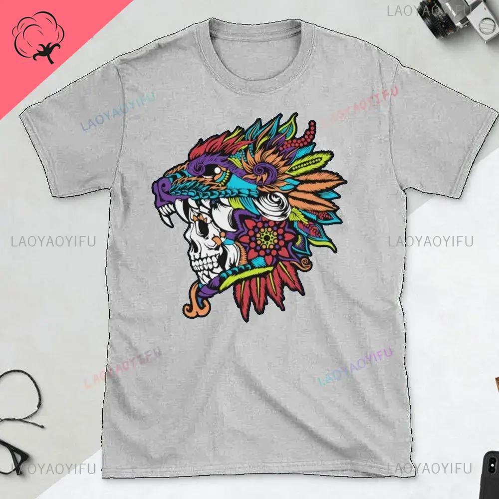 Tlaloc Quetzalcoatl Aztéčtí Bohové Starověcí Bohové Mexické Tričko Pánské Aztécké Tričko Aztécký Potisk Trička z Mexika Mexické Oblečení Muži