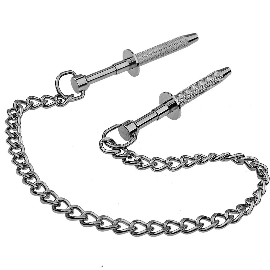 TSUBASI Nipple Clips with Stainless Bead Grabber 4th Nipple Nipple For SM Nipple Adult SM Nipple 1 Piece Chain, Steel, Design, Clip, Development,
