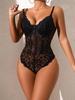 Sexy Lace Trim Slimming Backless Bodysuit