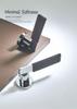 Luxury-sleek Leather Solid Metal Door Handle Safety Anti-collision Indoor Wooden Door Bathroom Set Mechanical Lock