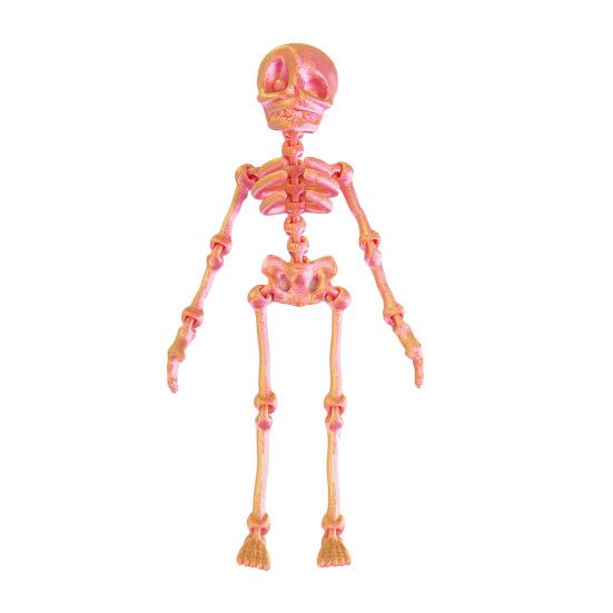 3D Printed Skeleton Articulated Skeleton Figure Collectible Flexible Skeleton Fidget Toy for Halloween Decoration Stress Relief