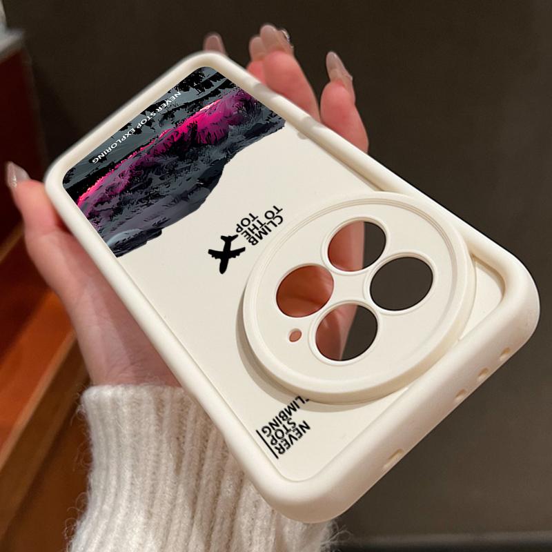 Phone Case For OnePlus 15 13 12 Airplane Snow Mountain Patterned Shockproof Bumper Soft Cover Fundas For OnePlus 13R 12R 11R