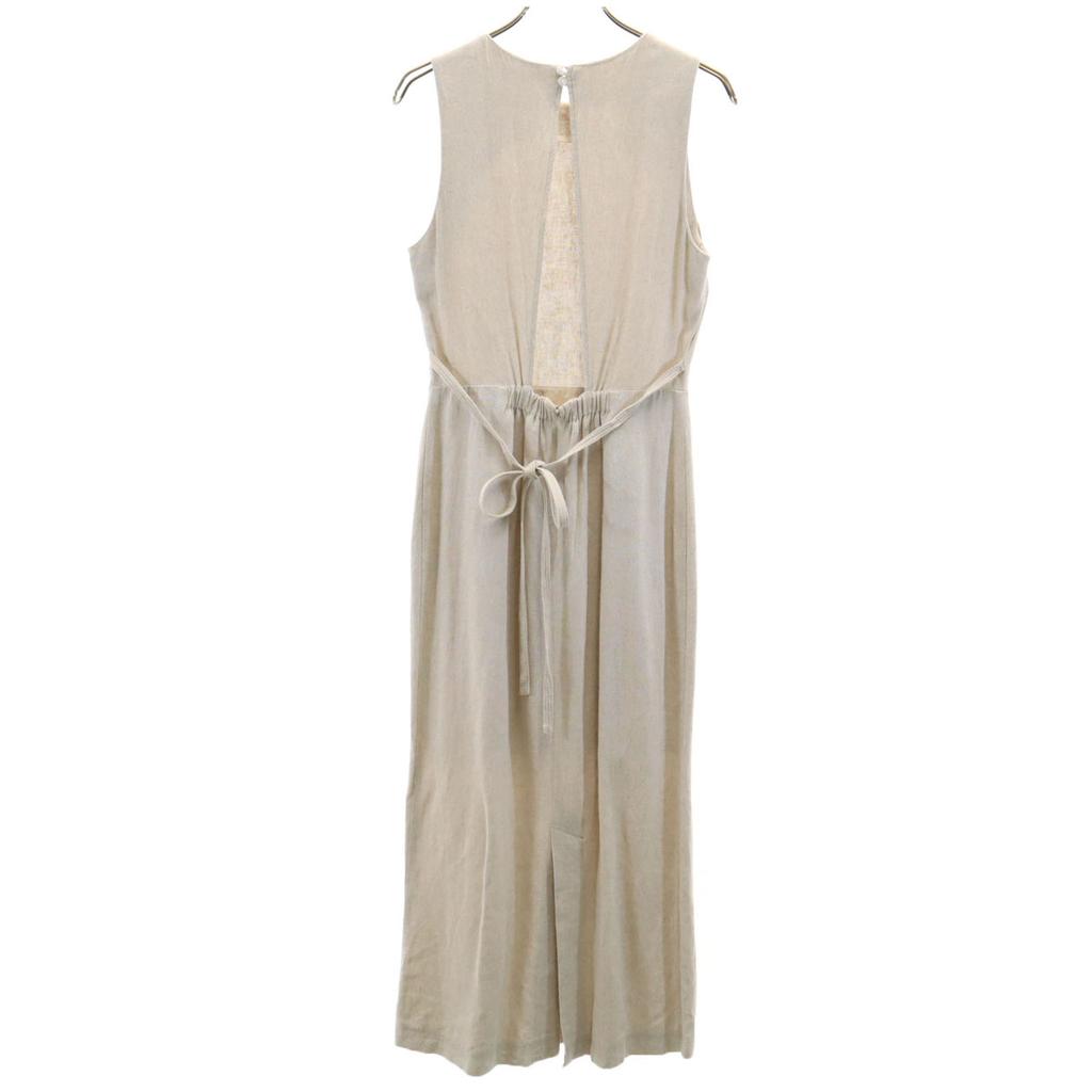 SNIDEL Made In Japan Linen Blend No Sleeve Back Ribbon Mermaid Long Dress Women Used