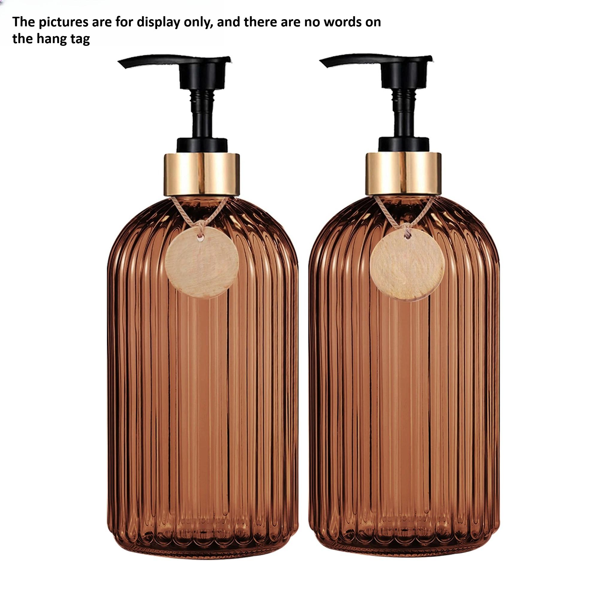 

2pcs Apartment Soap Dispenser Bottle, Reusable Hand Press Liquid Dispenser for Dish Soap & Lotion - Kitchen Bathroom Refillable