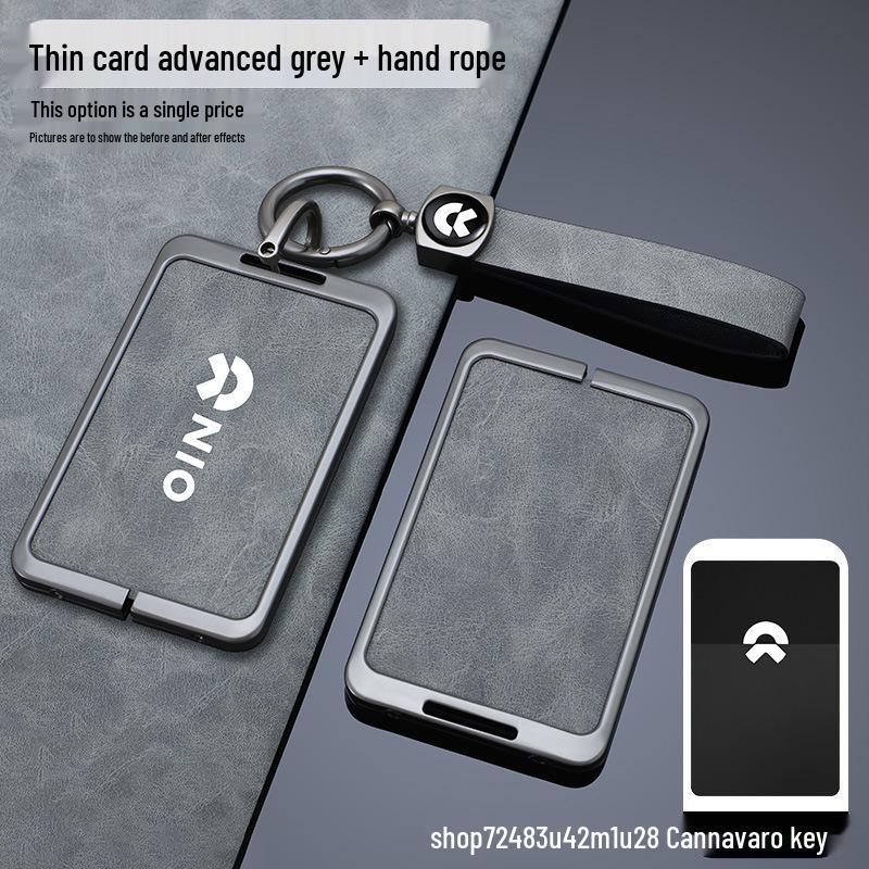 NIO Car Key Case: Compatible with ES6, ES8, EC6, EC7, ET5, ET7, ES7 Models. Stylish and Durable Buckle Design for Men.