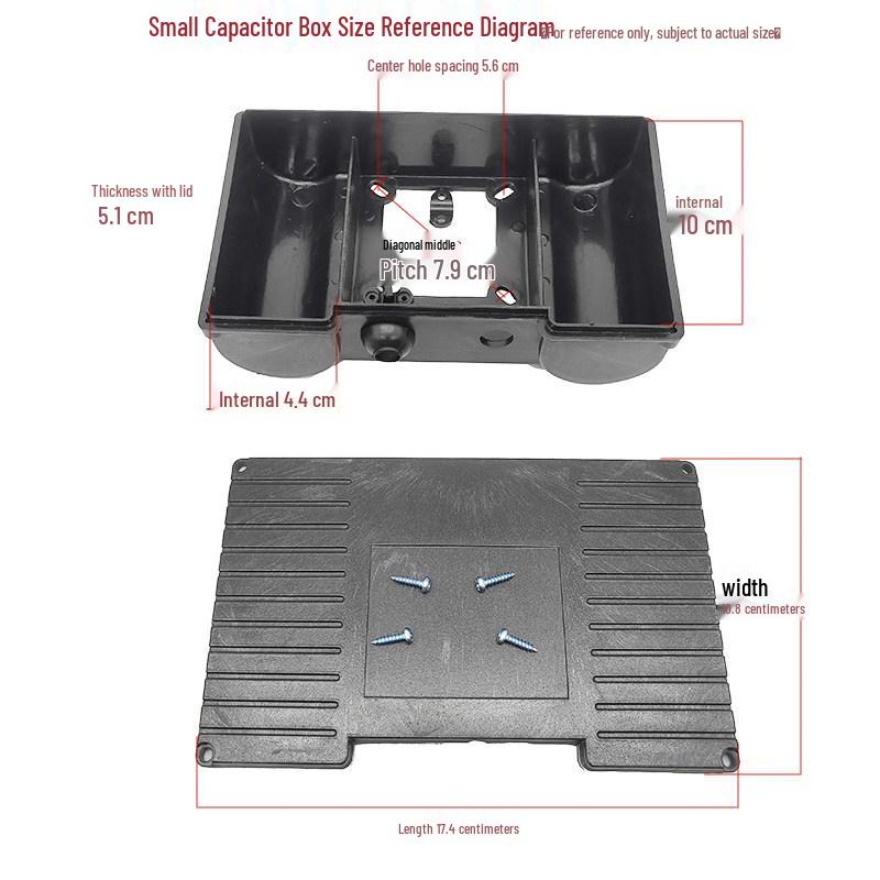 Belt-Driven Air Compressor Dual Capacitor Motor Wiring Box