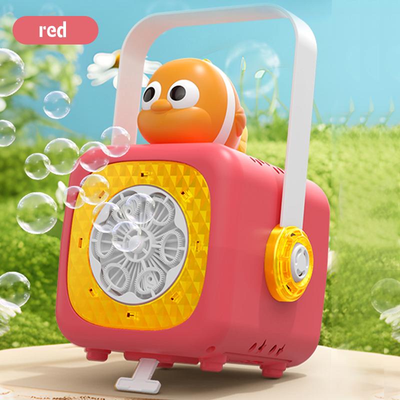 Small Fish In the Ocean Bubble Machine Outdoor Travel Continuous Bubble for Children (Excluding Bubble Liquid and Battery)