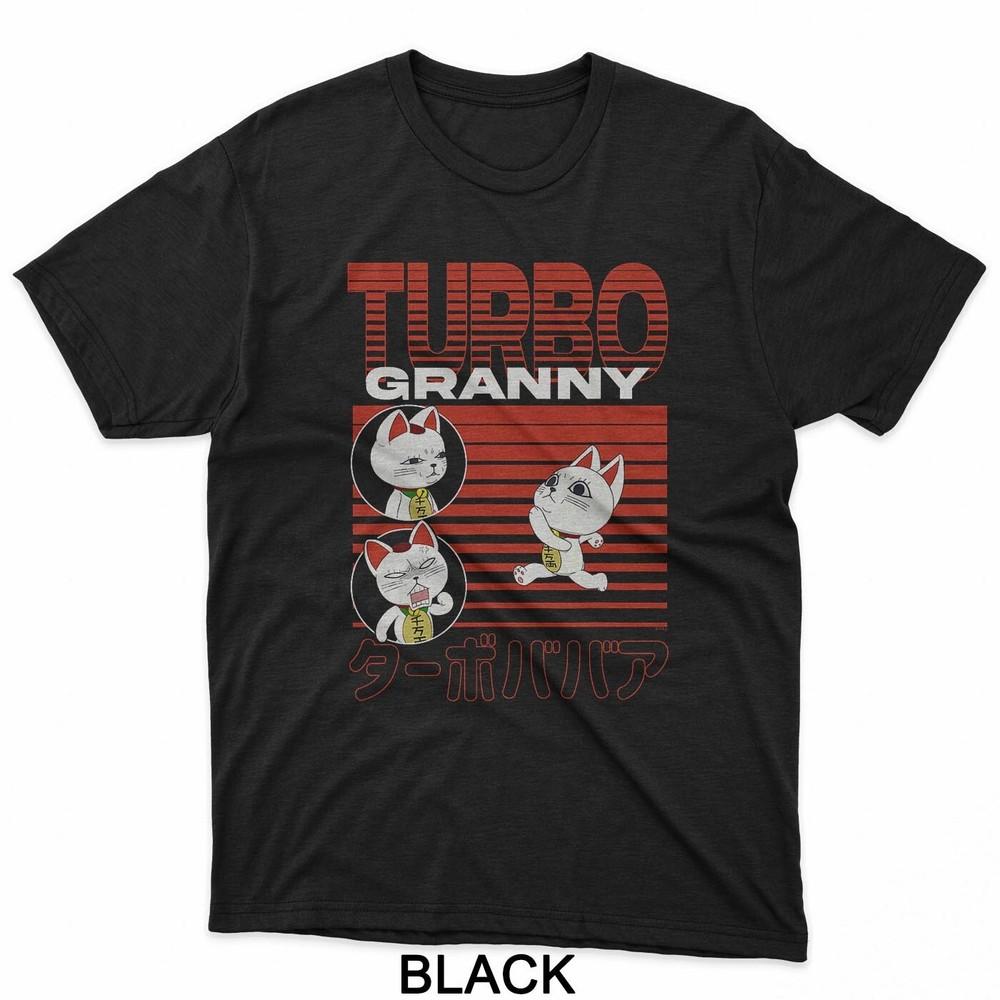 Dan Da Dan Running Turbo Granny Cat Collage Anime T-Shirt Unisex T-Shirt S
