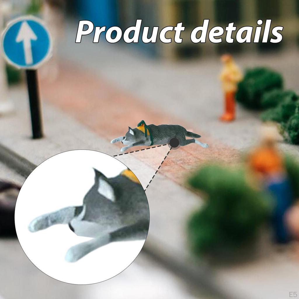 1/64 Miniature Animal Model Painted Realistic Scene Decor for DIY