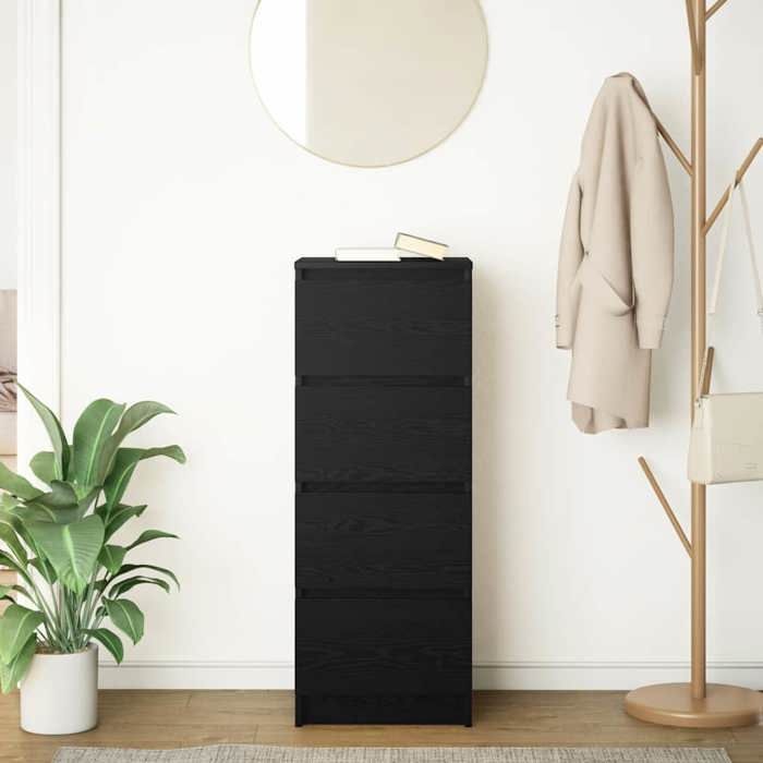 VidaXL Buffet Black Oak 37.5x35x99 Cm Engineered Wood, Storage Furniture, Kitchen Storage Furniture, Furniture of 861698