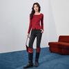 IEF 2025 Herbst Französisches Sanftes Slim-Fit Strickoberteil