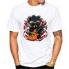 TEEHUB Vintage 3D Cat Play Guitar Men T-Shirt Fashion Streetwear Short Sleeve T Shirts Hipster Music Tee Cool Tops