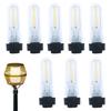 8PCS Solar Light Bulb Replacement 3V Clear Plastic LED Filament Bulbs Warm White Energy Efficient Garden Light for Outdoor Patio Weather Resistant