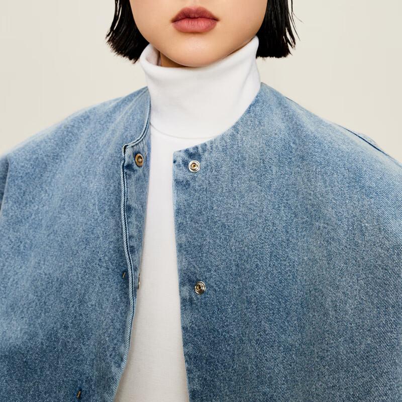 LESS 2024 Winter Loose-fit Cotton Denim Down Jacket