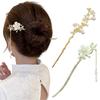 2Pcs Chinese Hair Stick, Chinese Hair Pin, Chinese Hair Accessories, Elegant Tassel Flower Pearl Design for Women, Hanfu and Vintage Style Hairstyle