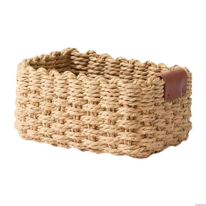 

Multipurpose Handwoven Paper Fiber Basket Stylish Storage Bin For Living Room Bedroom Kitchen Supplies