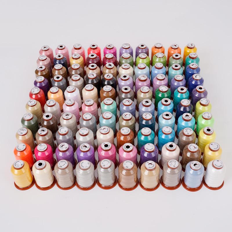 Polyester Sewing Thread: 100 Colors, 500 Yards, Fine Two-Strand, High-Speed, for Hand Sewing