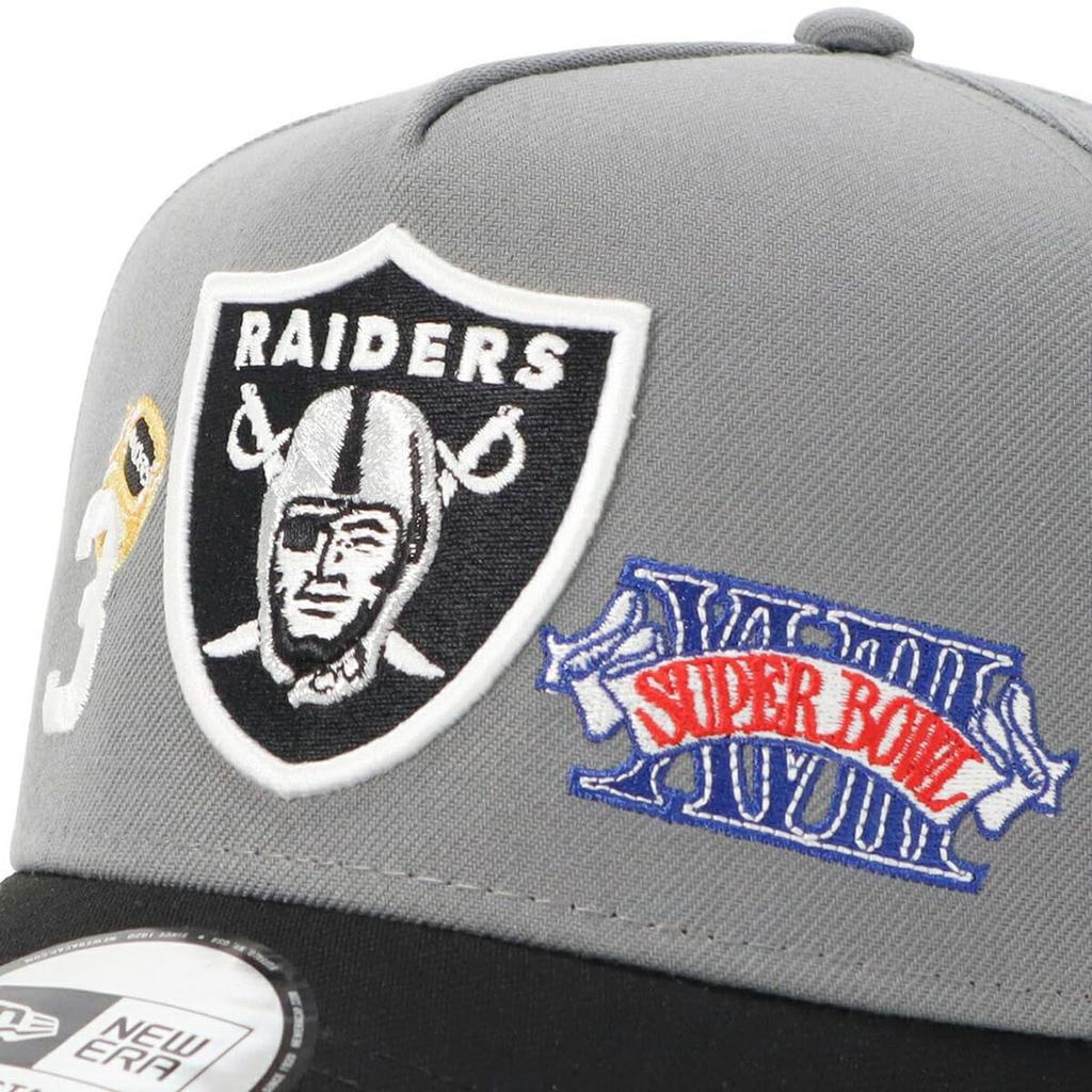 New Era 9FORTY A-Frame Cap NBA NFL Count The Rings, ONSPOTZ Exclusive, Las Vegas Raiders, Free Size (LV Storm Gray)
