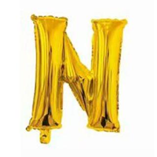 16 Inch Slim Gold Letter Aluminum Foil Balloon Bright Gold Wedding Decoration Film Balloon