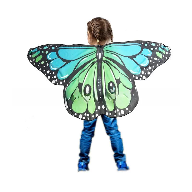 Monarch Butterfly-Wings for Kids Girls Princess Dress-Up Fairy Costume Toddler Big Sister Gift Dance Party Toy Halloween Chiffon