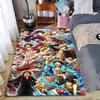Colorful Anime Pirate Carpet with Action Characters and Dynamic Scenes Suitable for Use As an Anti-slip for Living Room Bedroom Sofas