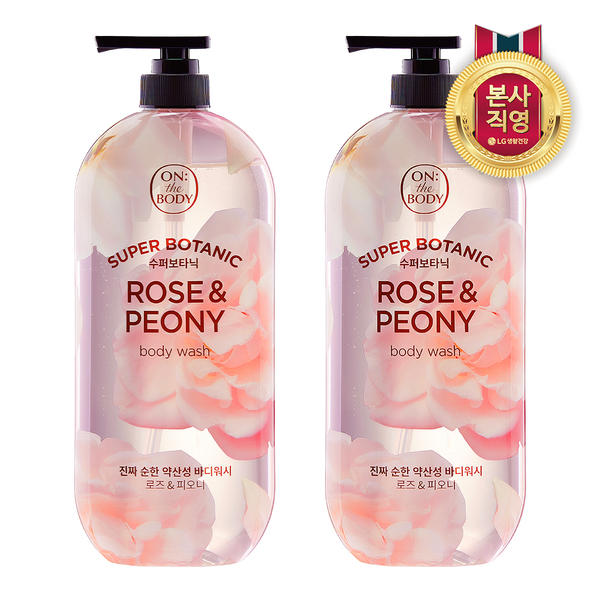 ON THE BODY Super Botanic Rose & Peony Body Wash 900g 1EA
