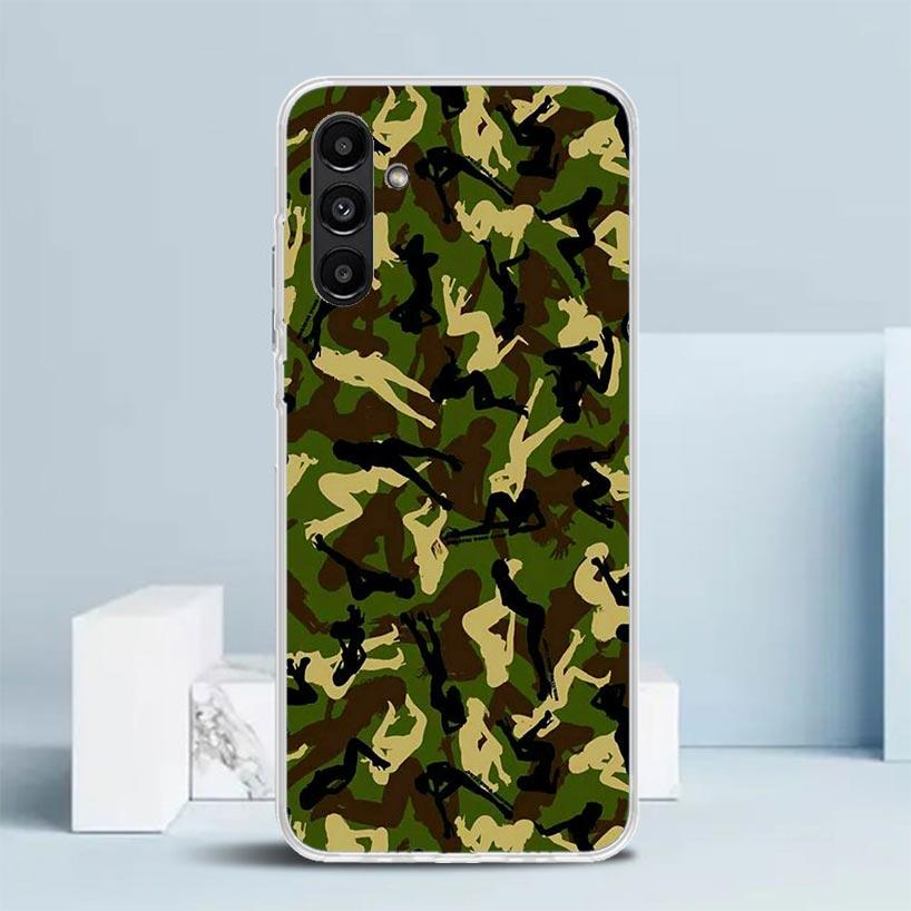 Camouflage Military Cover for Samsung Galaxy A17 A37 A57 A16 A26 A36 A56 A15 A14 A55 Phone Case A13 A53 A25 A35 A24 A34 A23 A33