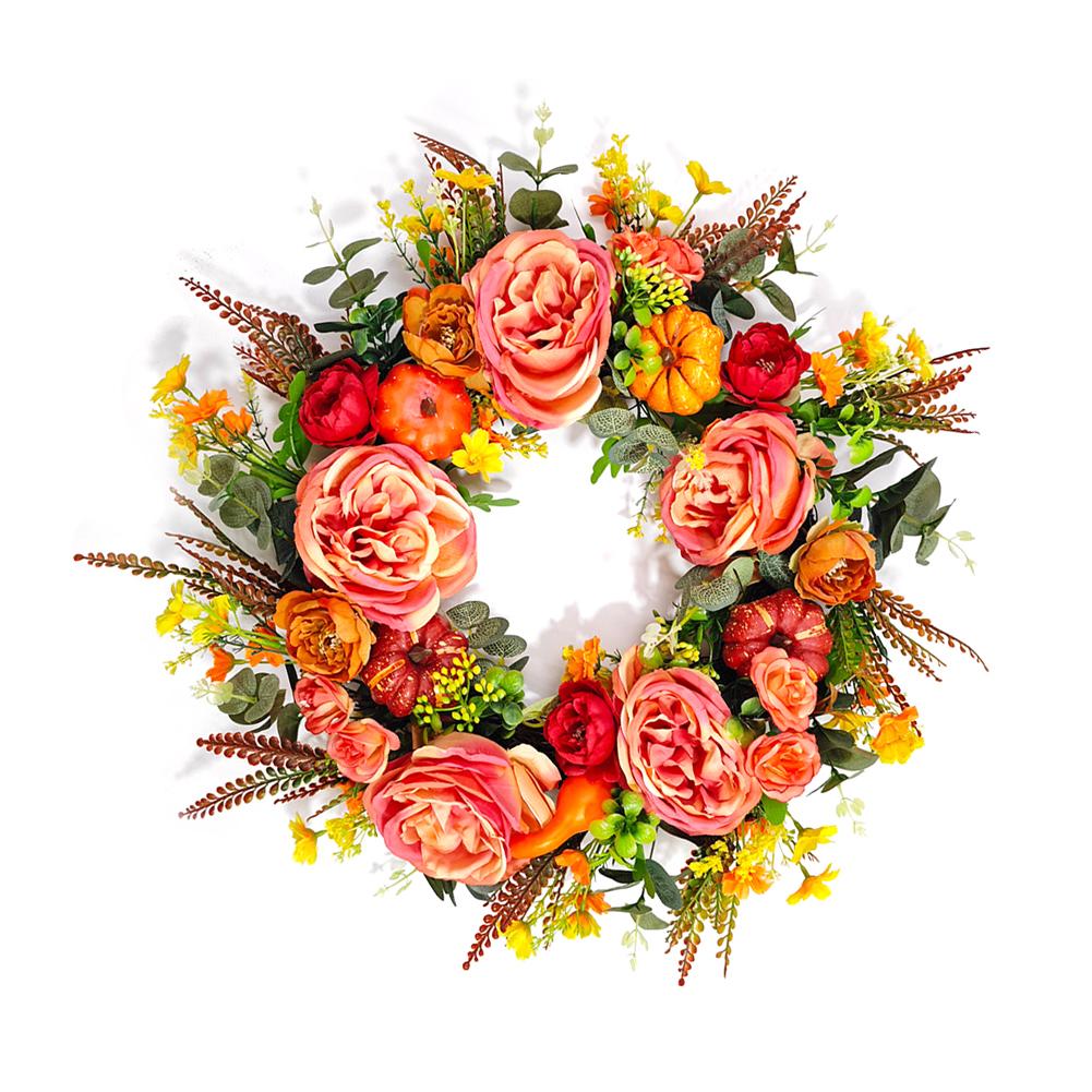 For Harvest Festival Decor Artificial Fall Wreath Decorative Fall Autumn Wreath Festival Theme