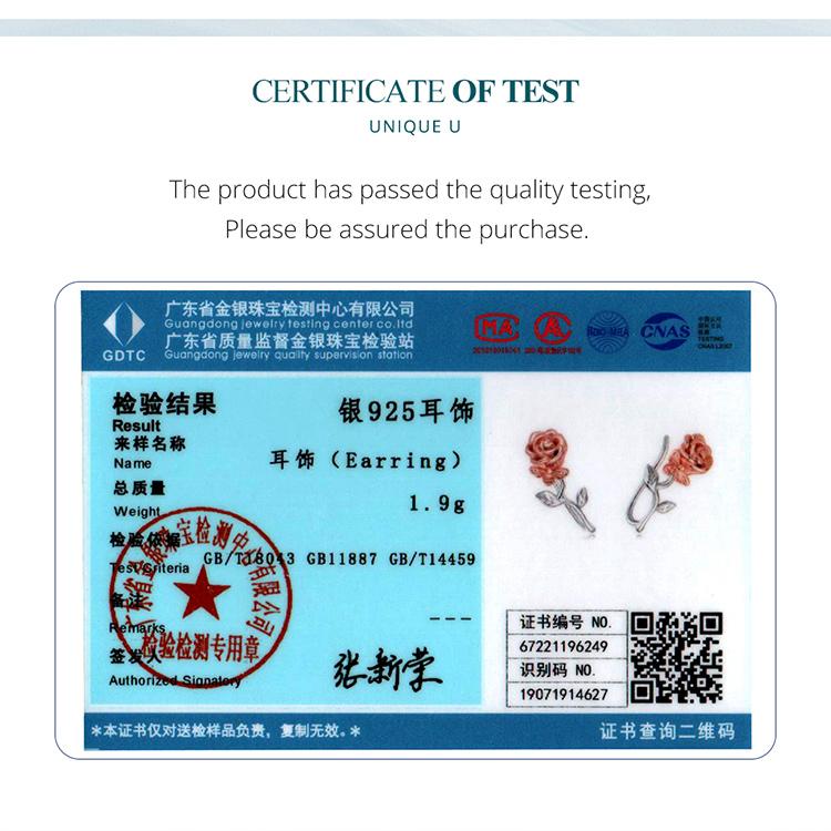 BAMOER véritable 925 en argent Sterling 3D Rose boucles d'oreilles fabrication Fine bijoux cadeau de fête de mariage fleur Piercing boucles d'oreilles