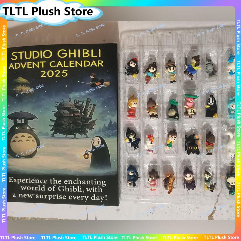 2025 Klassischer Studio Ghibli Anime Weihnachts-Adventskalender Spielzeugfigur Sammlerstück Cosplay-Zubehör Trendiger Countdown Blind Box