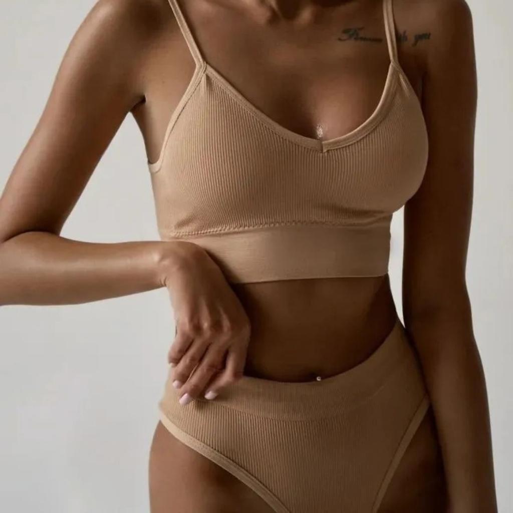 Women's Lingerie Set: Vest- Bra & Panties — Fitness-Friendly, Back-Enhancing Strappy Lingerie