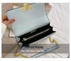 Einfarbige Kette Kleine quadratische Umhängetasche - Schlicht, vielseitig und trendige koreanische Stil Schulterhandtasche für Damen