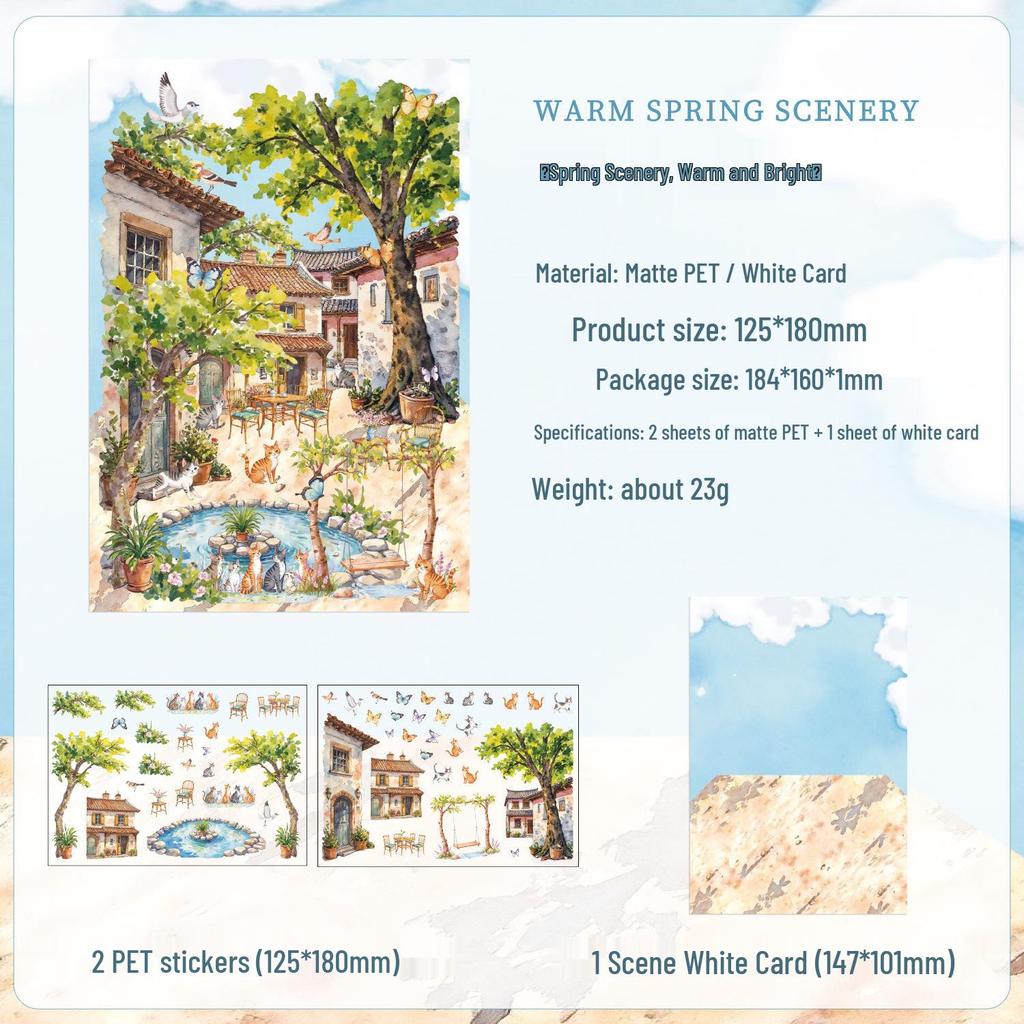 Yuezhen Fenghe Four Courtyards 3D Children's Scenery Stickers