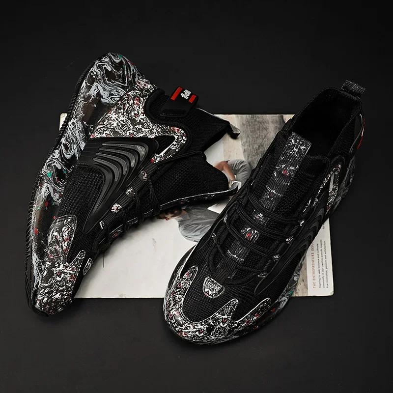 Men Boots Winter Snow Boots Plush Warm High Top Men Sneakers Fashion Sports Shoes Men Waterproof Non-Slip Tennis Shoes Male